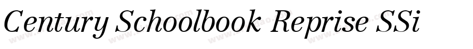 Century Schoolbook Reprise SSi Bold字体转换